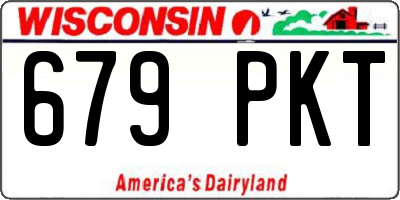 WI license plate 679PKT