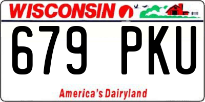 WI license plate 679PKU