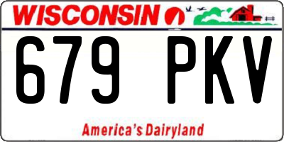 WI license plate 679PKV