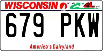 WI license plate 679PKW