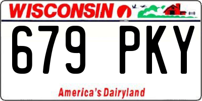 WI license plate 679PKY