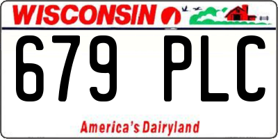 WI license plate 679PLC