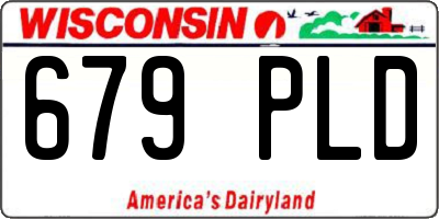 WI license plate 679PLD