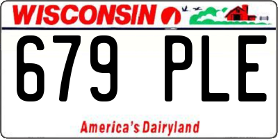 WI license plate 679PLE