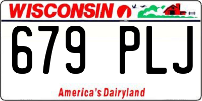 WI license plate 679PLJ