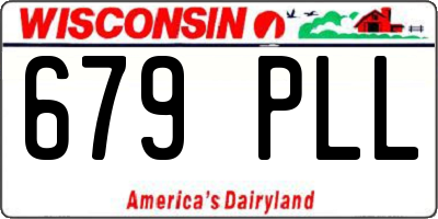 WI license plate 679PLL