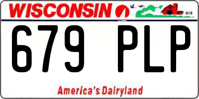 WI license plate 679PLP
