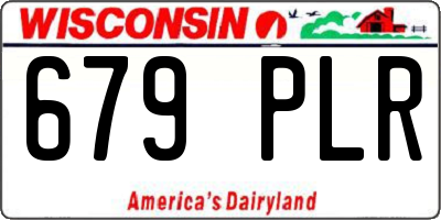 WI license plate 679PLR
