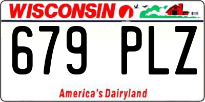 WI license plate 679PLZ