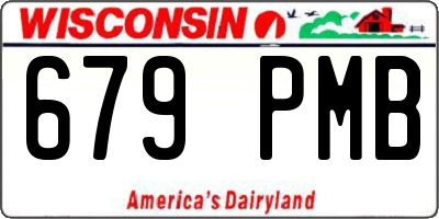 WI license plate 679PMB