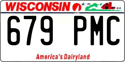WI license plate 679PMC
