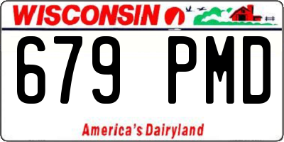 WI license plate 679PMD
