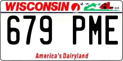 WI license plate 679PME