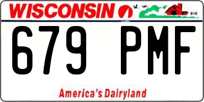 WI license plate 679PMF