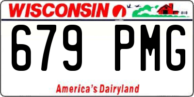 WI license plate 679PMG