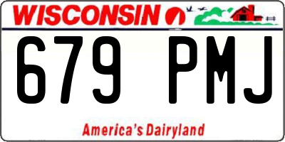WI license plate 679PMJ