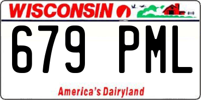 WI license plate 679PML