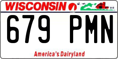 WI license plate 679PMN