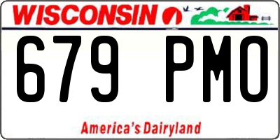 WI license plate 679PMO