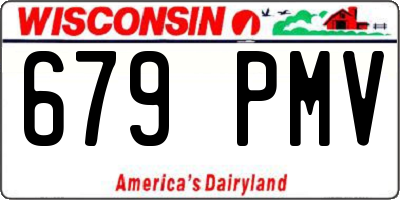 WI license plate 679PMV
