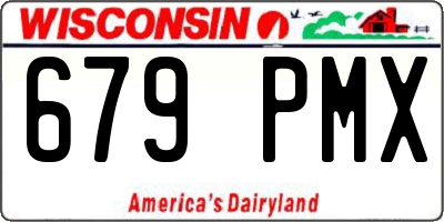 WI license plate 679PMX