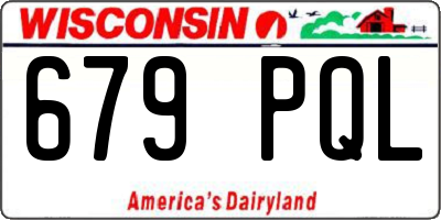 WI license plate 679PQL
