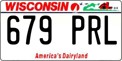 WI license plate 679PRL