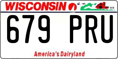 WI license plate 679PRU