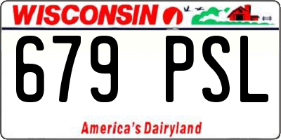 WI license plate 679PSL