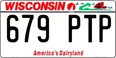 WI license plate 679PTP