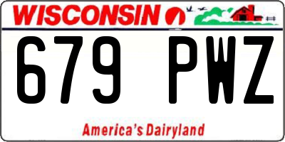 WI license plate 679PWZ