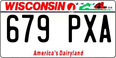 WI license plate 679PXA