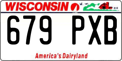 WI license plate 679PXB