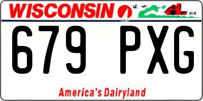 WI license plate 679PXG