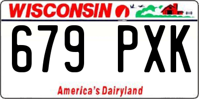 WI license plate 679PXK