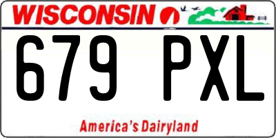 WI license plate 679PXL