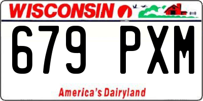 WI license plate 679PXM