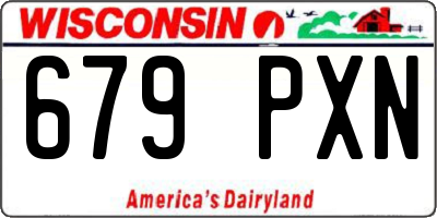 WI license plate 679PXN