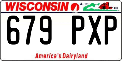 WI license plate 679PXP