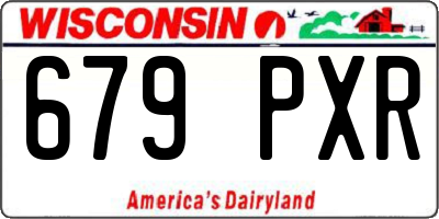 WI license plate 679PXR