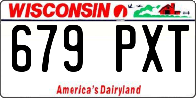WI license plate 679PXT