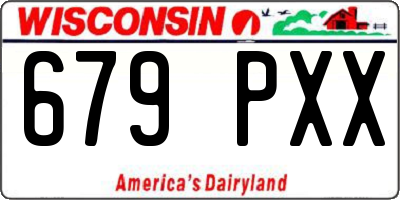 WI license plate 679PXX