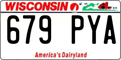 WI license plate 679PYA