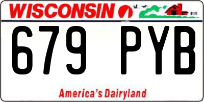 WI license plate 679PYB