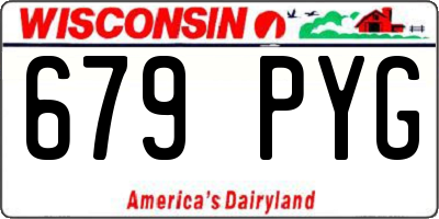 WI license plate 679PYG