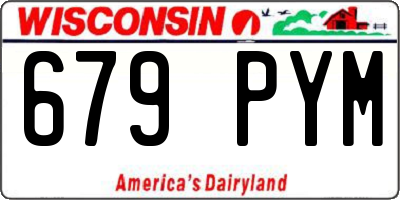 WI license plate 679PYM