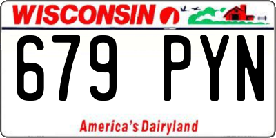 WI license plate 679PYN