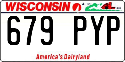 WI license plate 679PYP