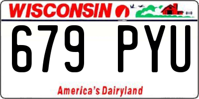 WI license plate 679PYU