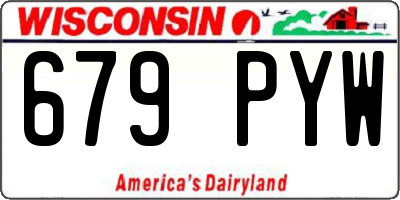 WI license plate 679PYW